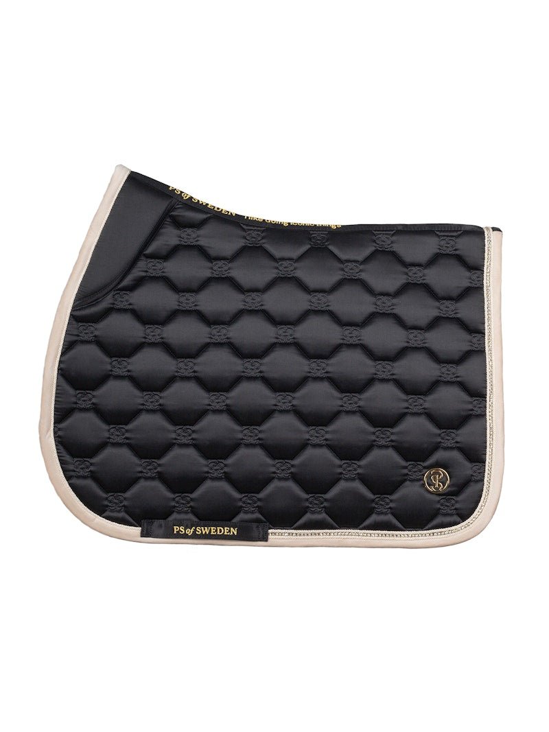 PS of Sweden Vintage Monogram Jump Saddle Pad - Black - PS of Sweden - Equiluxe Tack