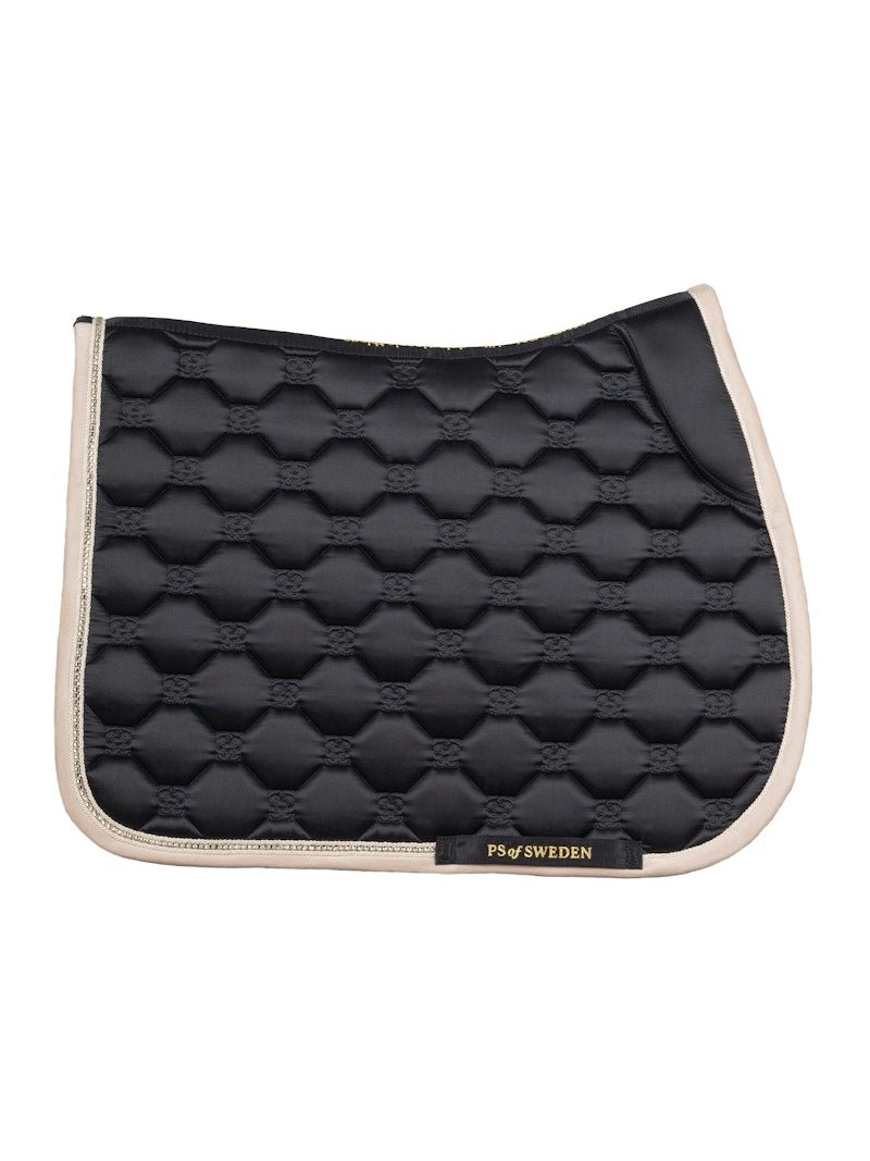 PS of Sweden Vintage Monogram Jump Saddle Pad - Black - PS of Sweden - Equiluxe Tack