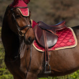 PS of Sweden Vintage Monogram Jump Saddle Pad - Midnight Fuchsia - PS of Sweden - Equiluxe Tack