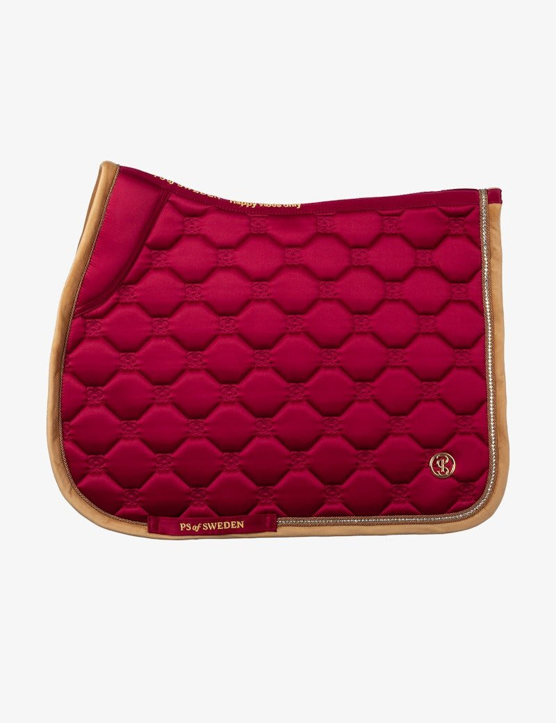 PS of Sweden Vintage Monogram Jump Saddle Pad - Midnight Fuchsia - PS of Sweden - Equiluxe Tack