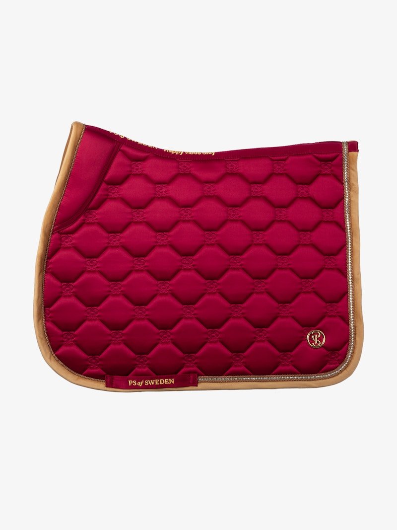 PS of Sweden Vintage Monogram Jump Saddle Pad - Midnight Fuchsia - PS of Sweden - Equiluxe Tack