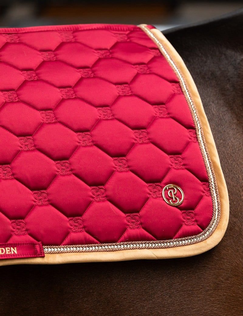 PS of Sweden Vintage Monogram Jump Saddle Pad - Midnight Fuchsia - PS of Sweden - Equiluxe Tack