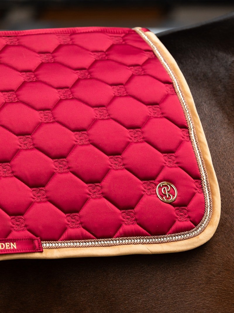 PS of Sweden Vintage Monogram Jump Saddle Pad - Midnight Fuchsia - PS of Sweden - Equiluxe Tack