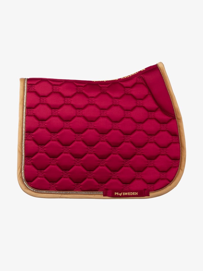 PS of Sweden Vintage Monogram Jump Saddle Pad - Midnight Fuchsia - PS of Sweden - Equiluxe Tack