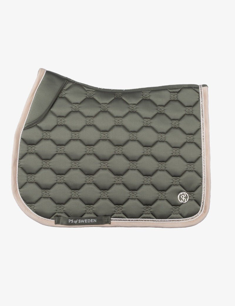 PS of Sweden Vintage Monogram Jump Saddle Pad - Mist Green - PS of Sweden - Equiluxe Tack