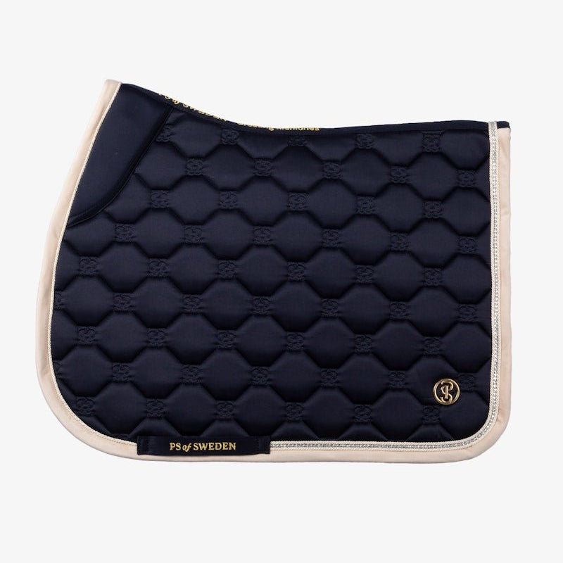 PS of Sweden Vintage Monogram Jump Saddle Pad - Navy - PS of Sweden - Equiluxe Tack