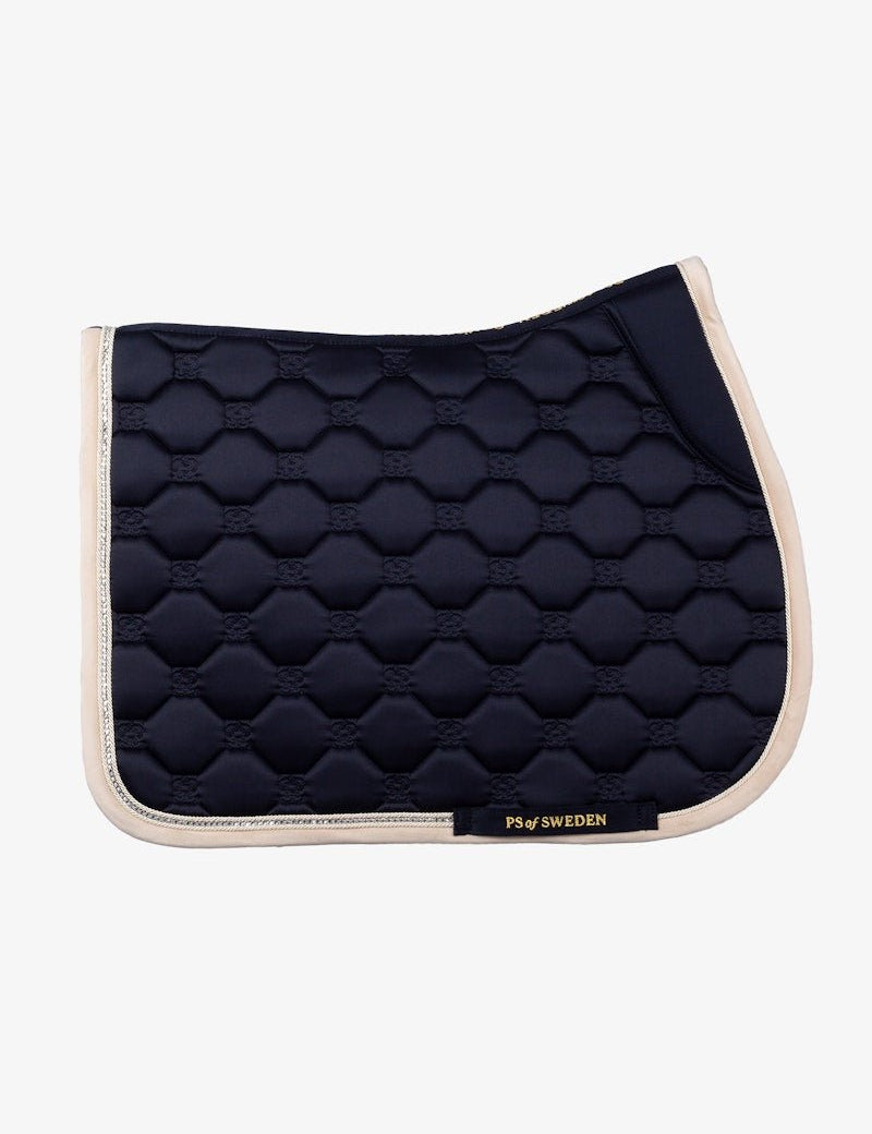 PS of Sweden Vintage Monogram Jump Saddle Pad - Navy - PS of Sweden - Equiluxe Tack