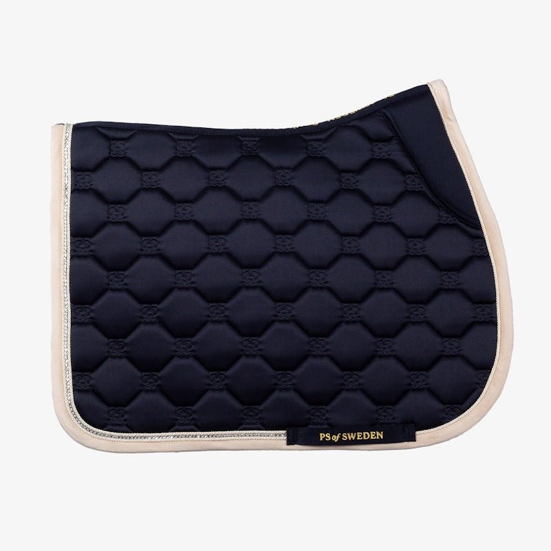 PS of Sweden Vintage Monogram Jump Saddle Pad - Navy - PS of Sweden - Equiluxe Tack