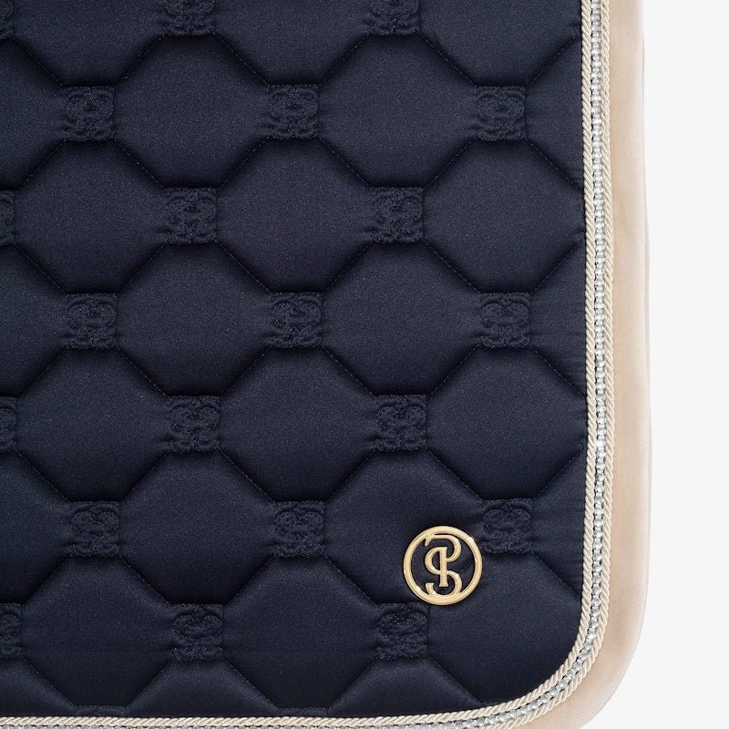 PS of Sweden Vintage Monogram Jump Saddle Pad - Navy - PS of Sweden - Equiluxe Tack