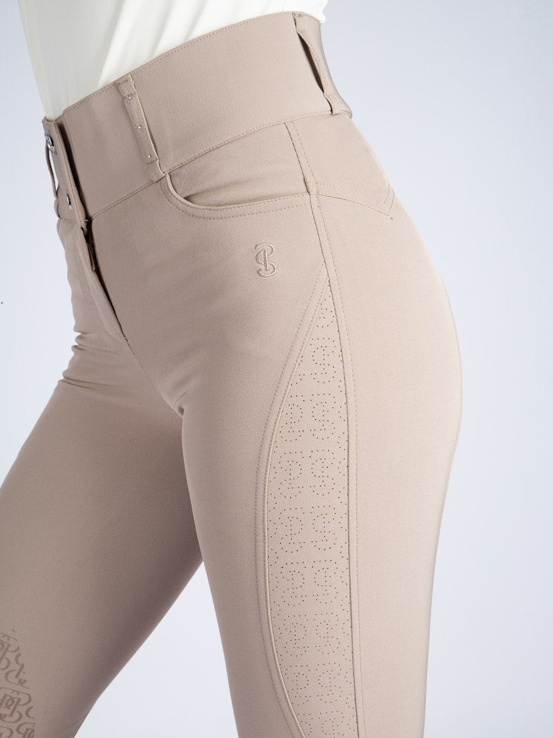 PS of Sweden Zephyra Laser Cut Breeches - Greige - PS of Sweden - Equiluxe Tack