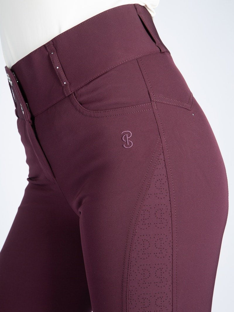PS of Sweden Zephyra Laser Cut Breeches - Wine - PS of Sweden - Equiluxe Tack