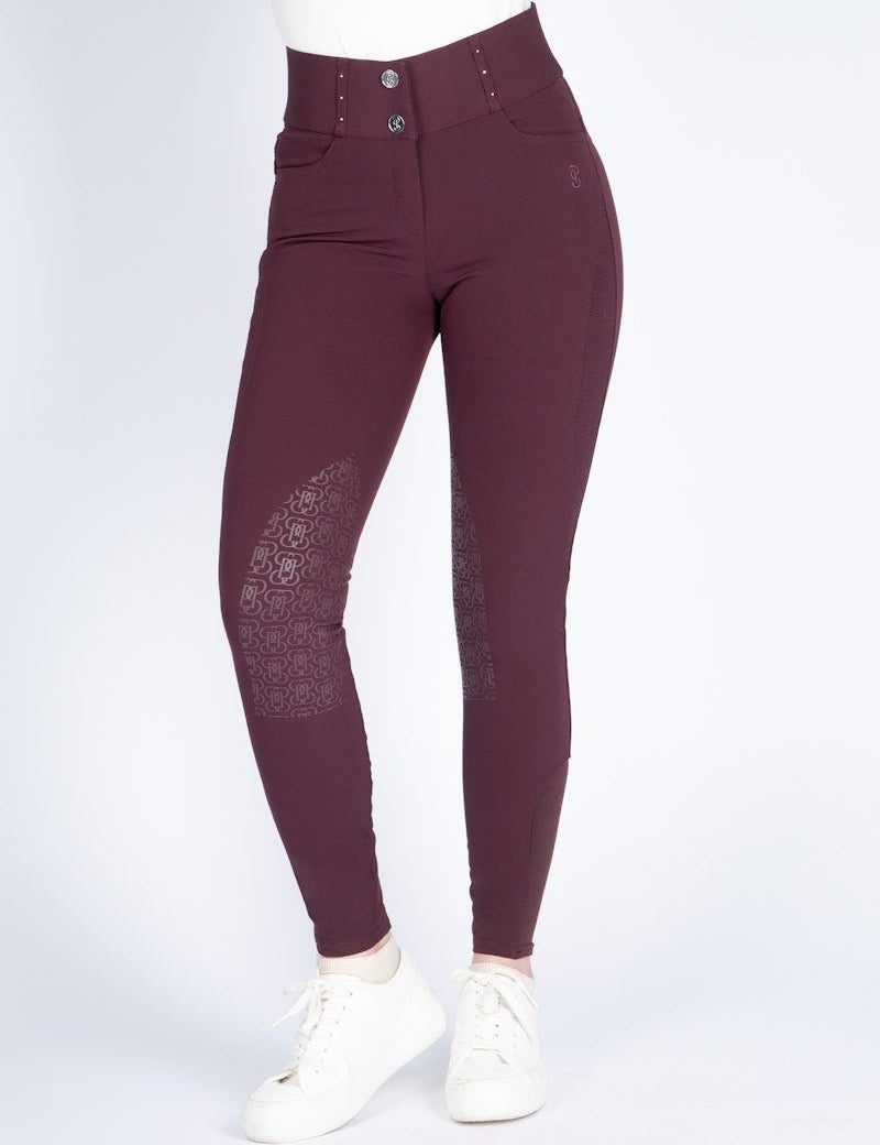 PS of Sweden Zephyra Laser Cut Breeches - Wine - PS of Sweden - Equiluxe Tack