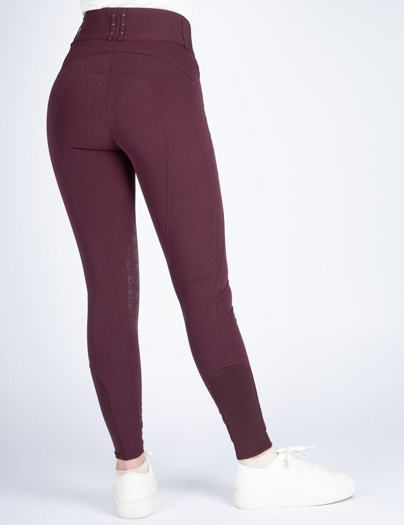 PS of Sweden Zephyra Laser Cut Breeches - Wine - PS of Sweden - Equiluxe Tack
