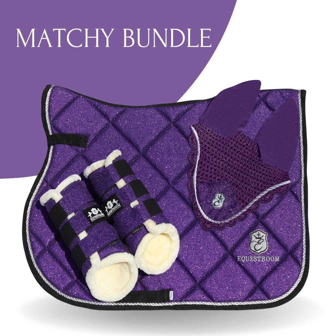 Purple Amethyst Saddle Pad Set - Equestroom - Equiluxe Tack