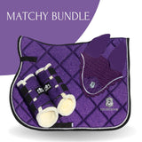 Purple Amethyst Saddle Pad Set - Equestroom - Equiluxe Tack