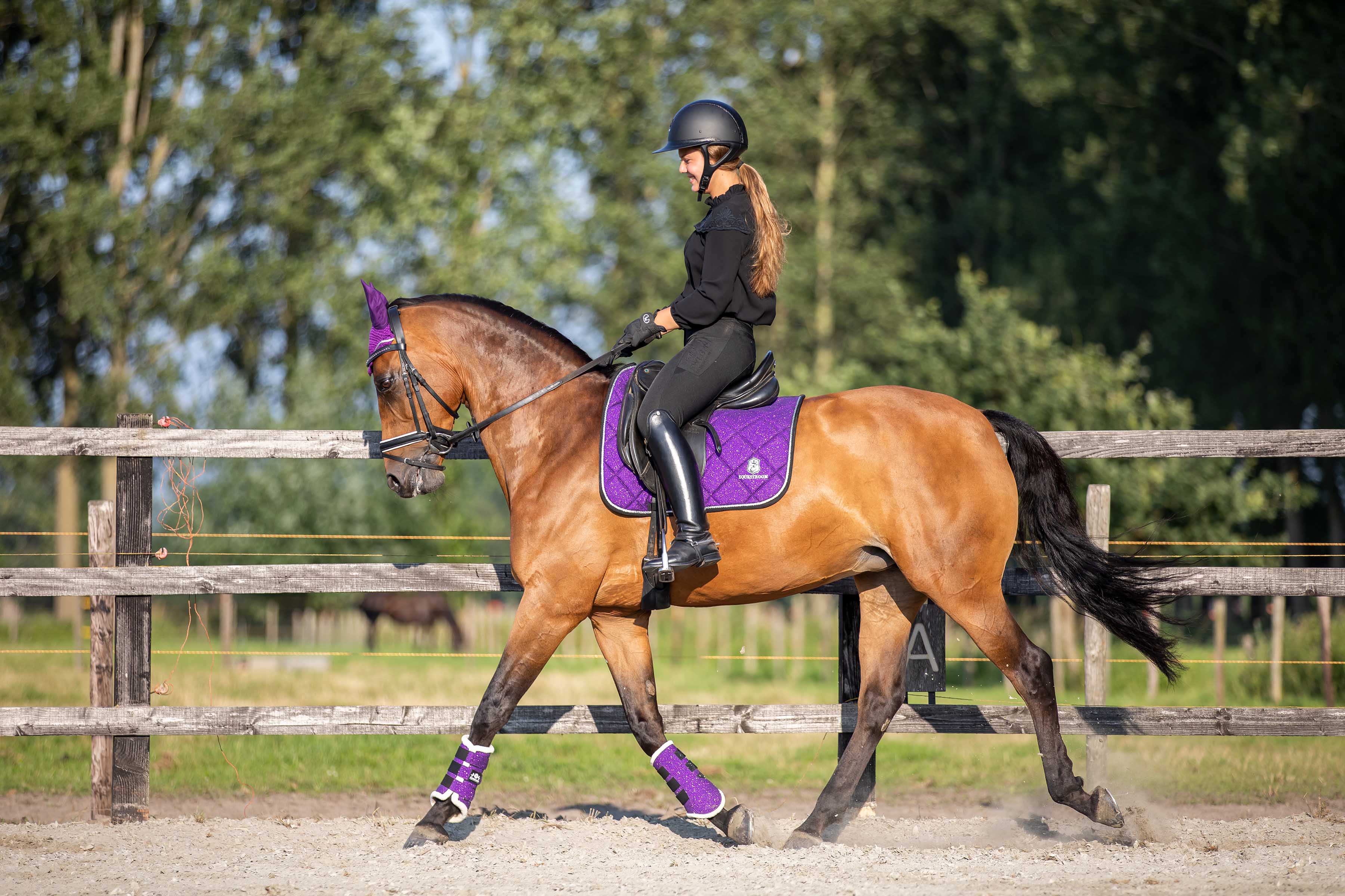 Purple Amethyst Saddle Pad Set - Equestroom - Equiluxe Tack
