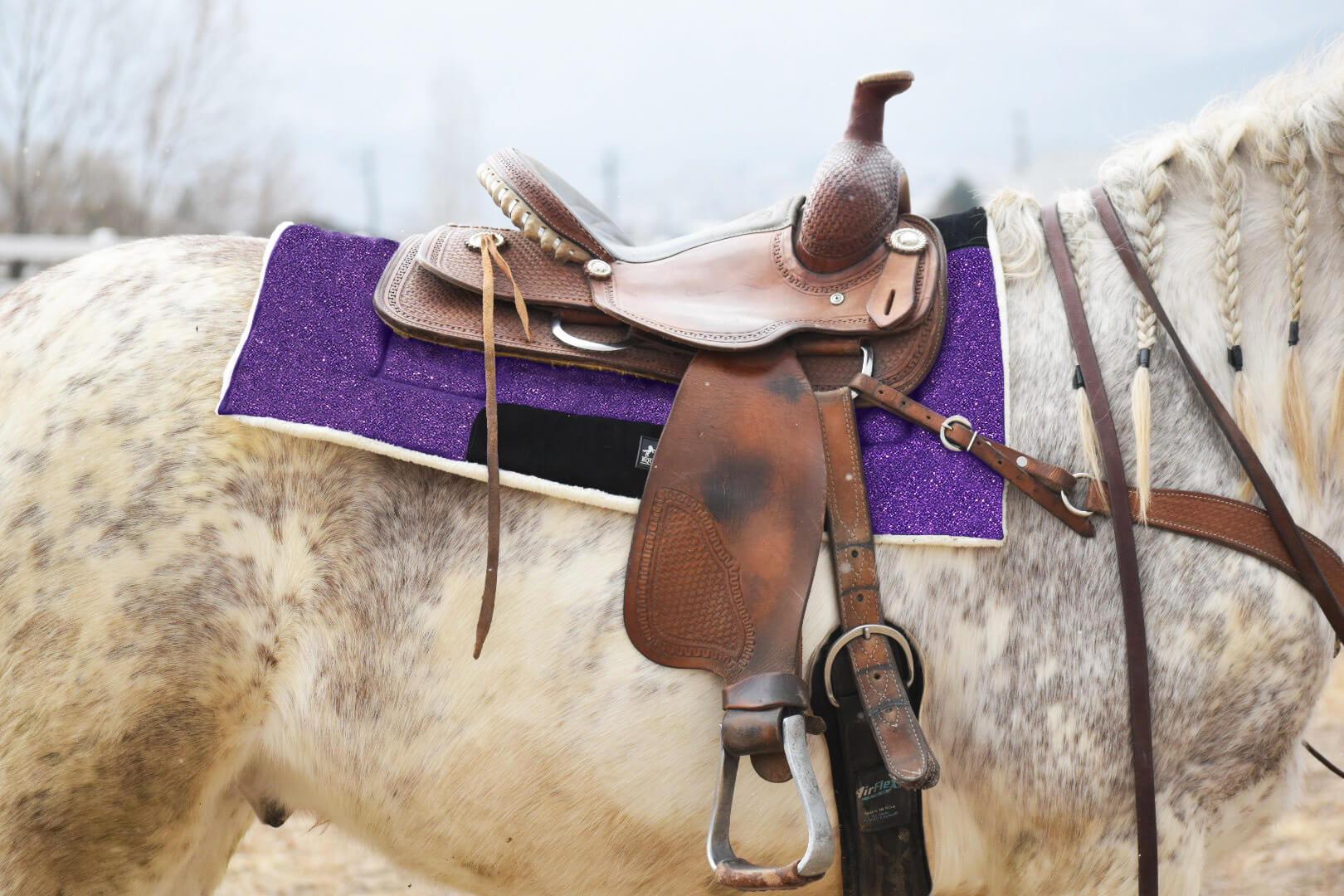 Purple Amethyst Western Saddle Pad - Equestroom - Equiluxe Tack