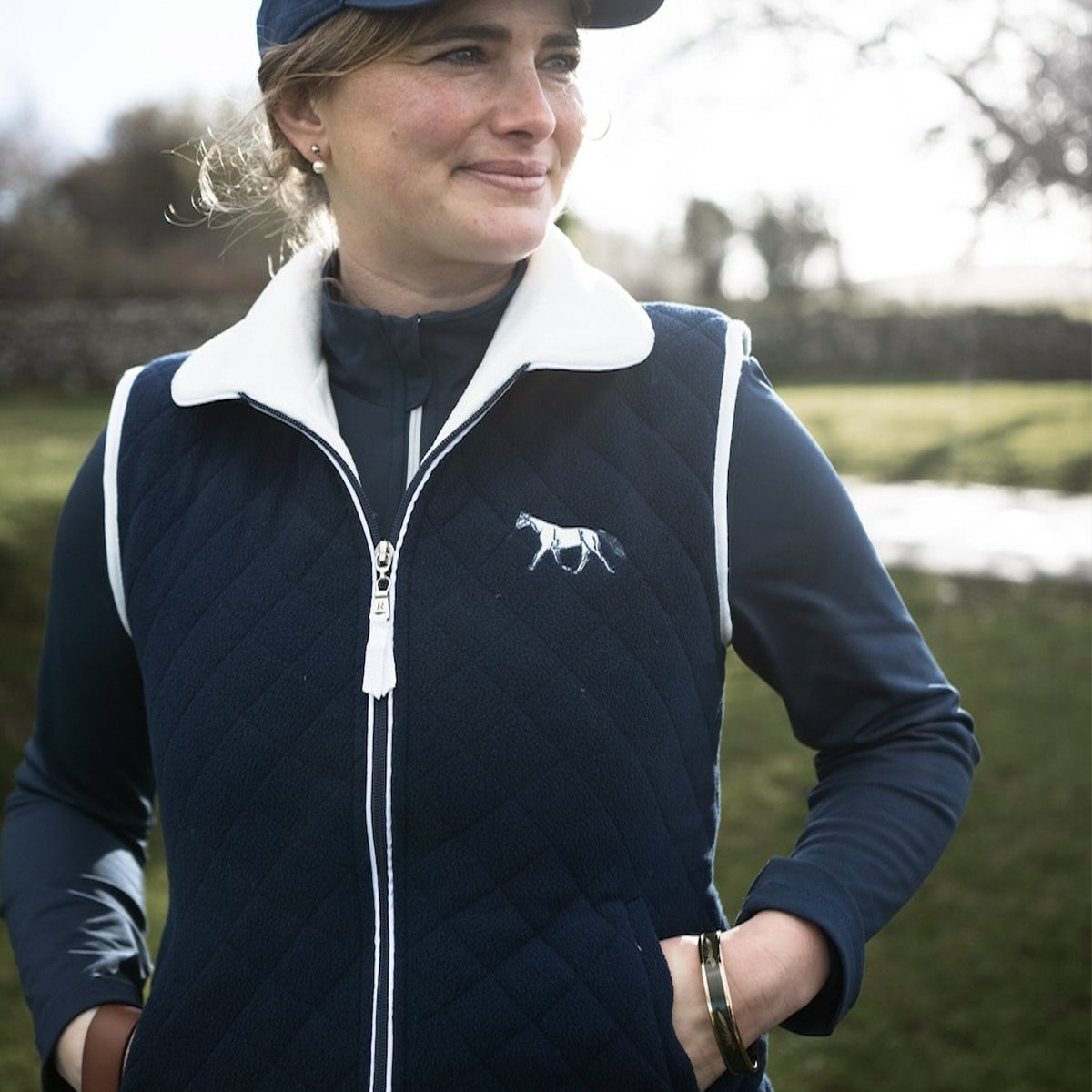 Quilted Fleece Vest | Navy - Rönner - Equiluxe Tack