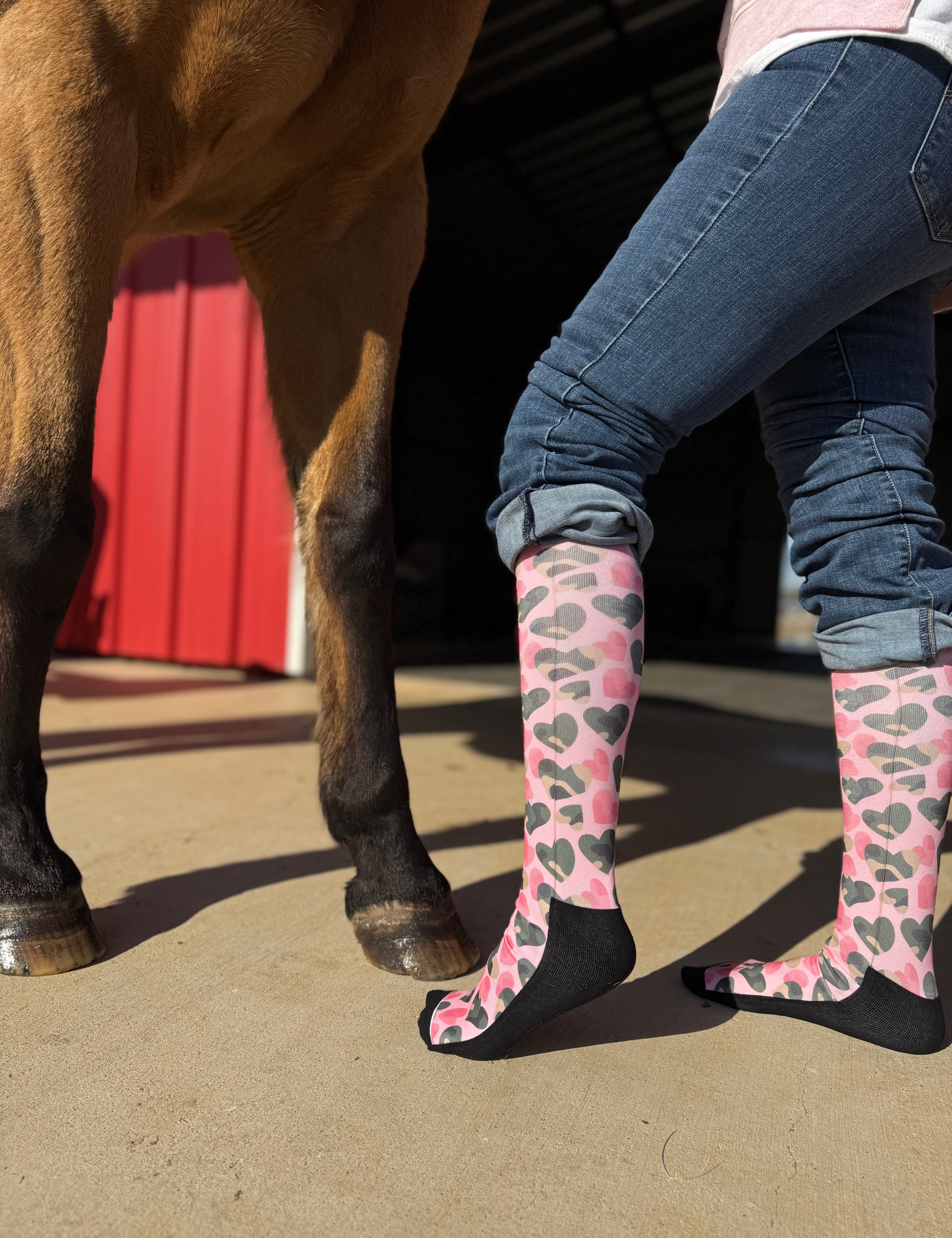 Red Barn Socks "Barn Crush" - Red Barn Socks - Equiluxe Tack