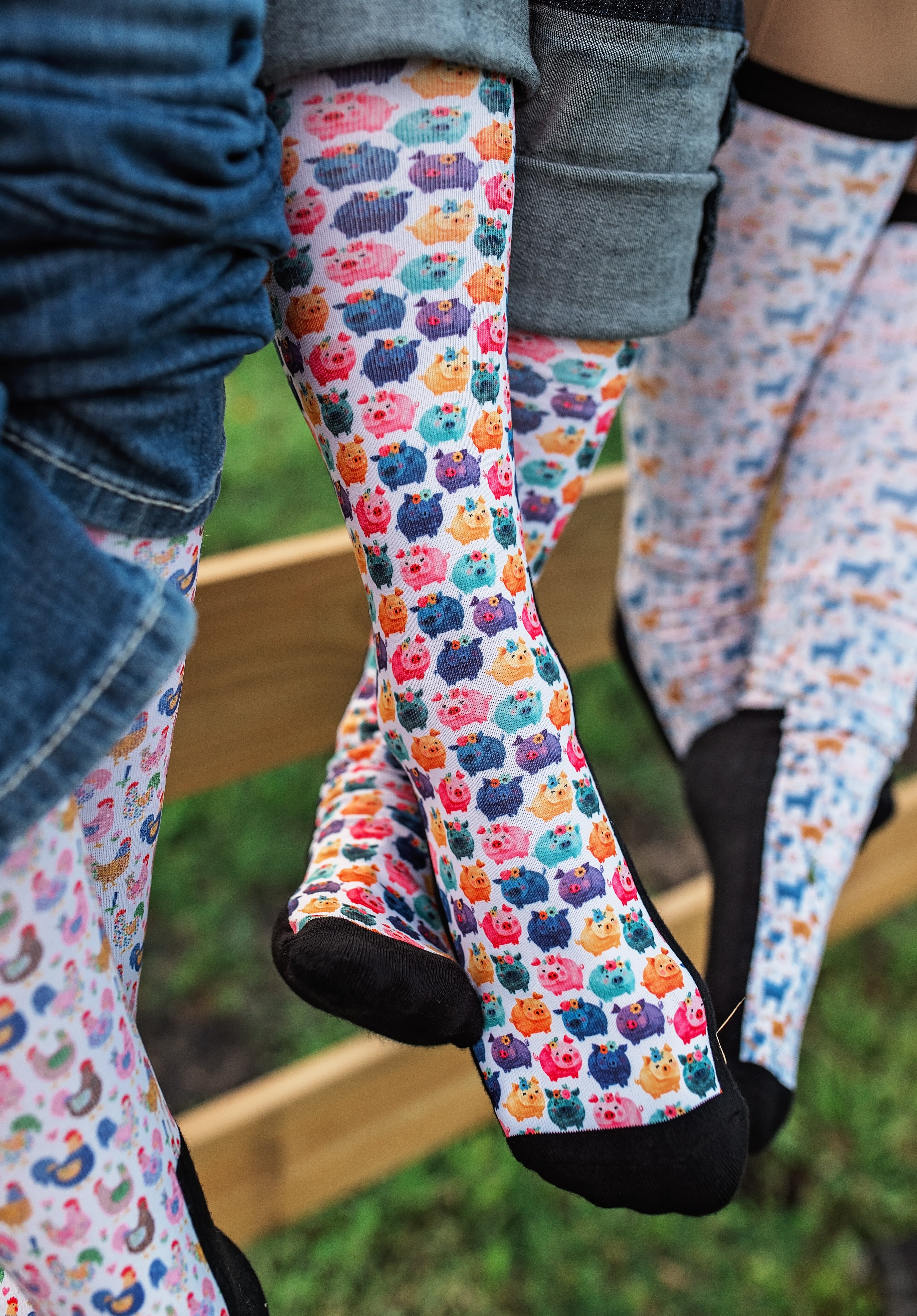 Red Barn Socks Piggy Party - Petite - Equiluxe Tack