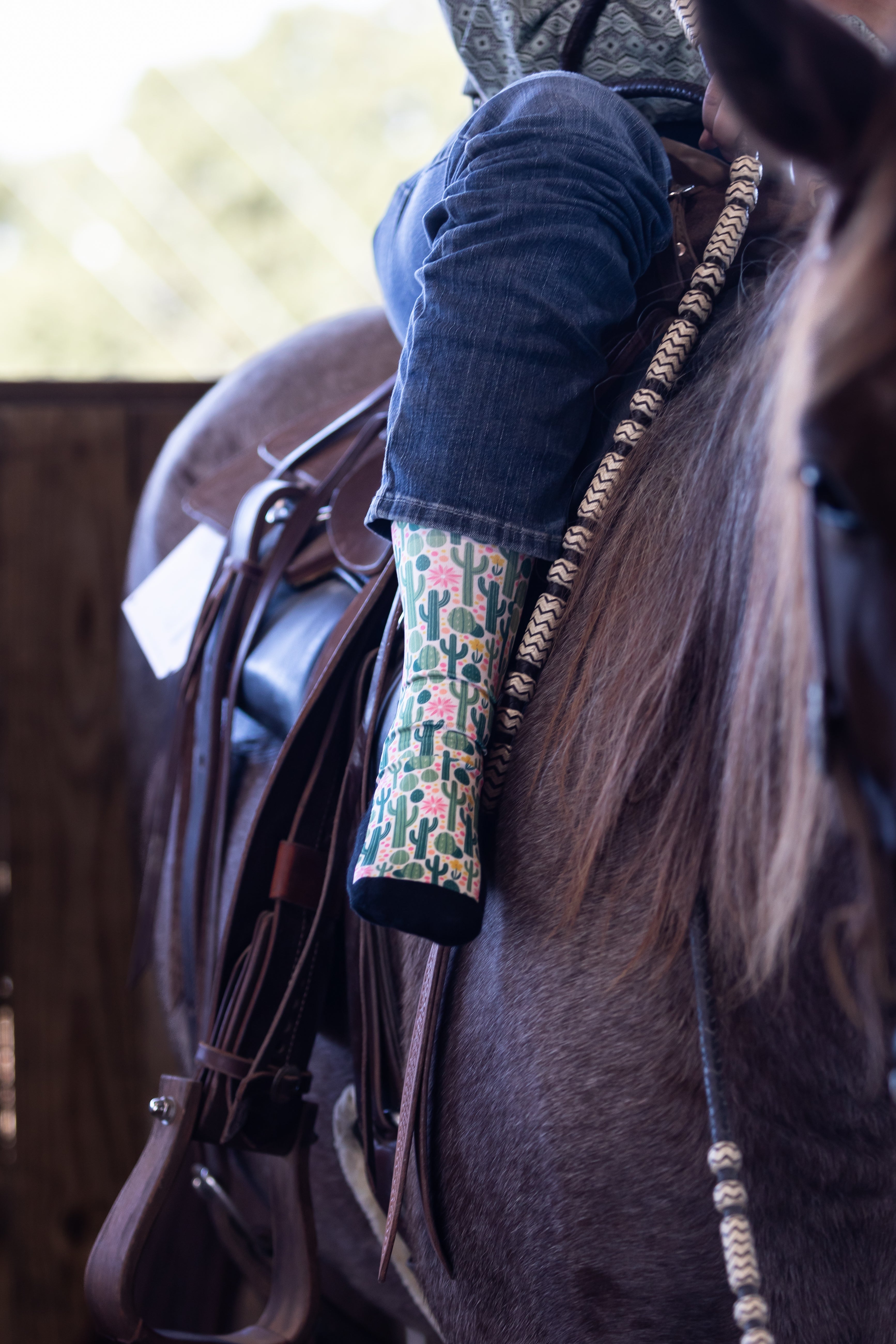 Red Barn Socks "Prickly Pair" - Petite - Red Barn Socks - Equiluxe Tack