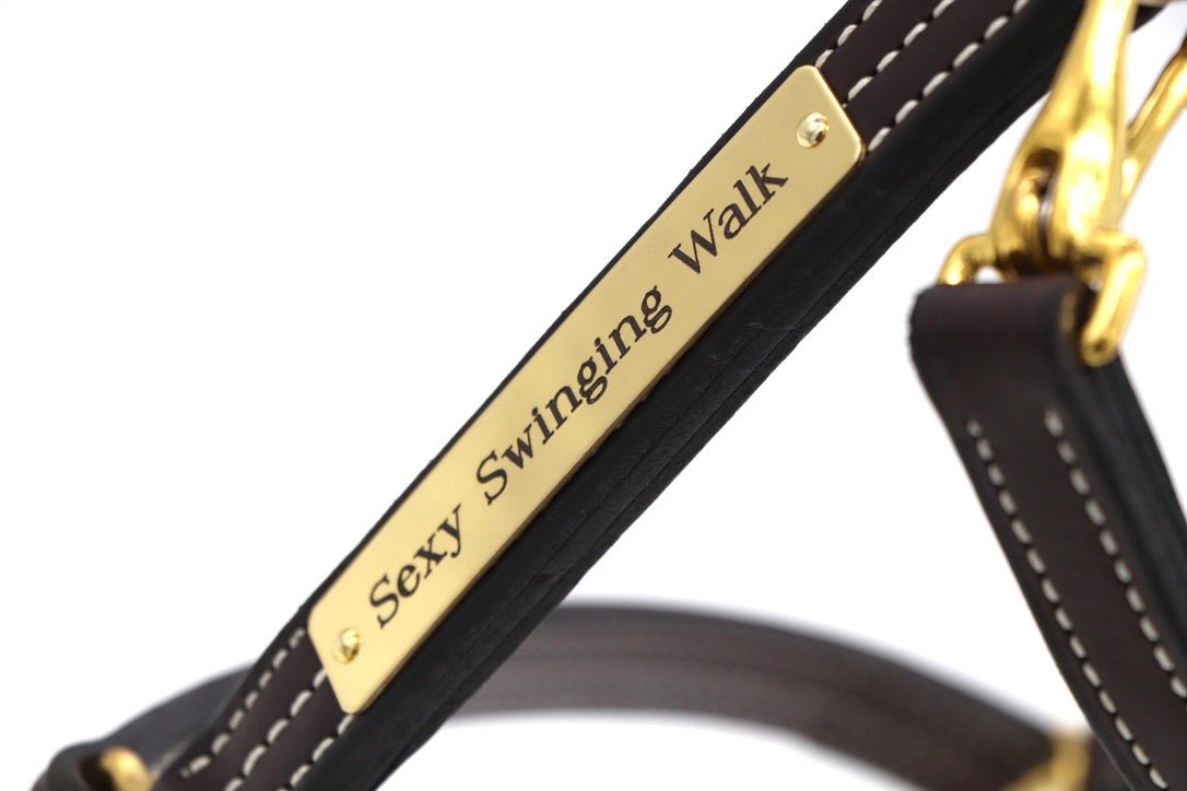 Remarkable Leather Goods Elegant Halter Nameplate - Remarkable Leather Goods - Equiluxe Tack
