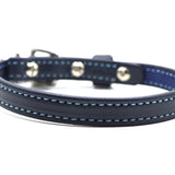 Remarkable Leather Goods Limited Edition Light Blue Stitched Dog Collar - Remarkable Leather Goods - Equiluxe Tack