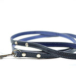 Remarkable Leather Goods Limited Edition Light Blue Stitched Dog Leash - Remarkable Leather Goods - Equiluxe Tack