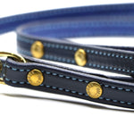 Remarkable Leather Goods Limited Edition Light Blue Stitched Dog Leash - Remarkable Leather Goods - Equiluxe Tack