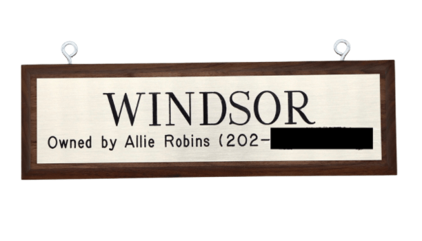 Remarkable Leather Goods Mounted Stall Plate - Remarkable Leather Goods - Equiluxe Tack