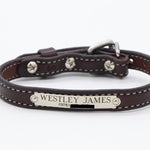 Remarkable Leather Goods Stitched Dog Collar - Remarkable Leather Goods - Equiluxe Tack