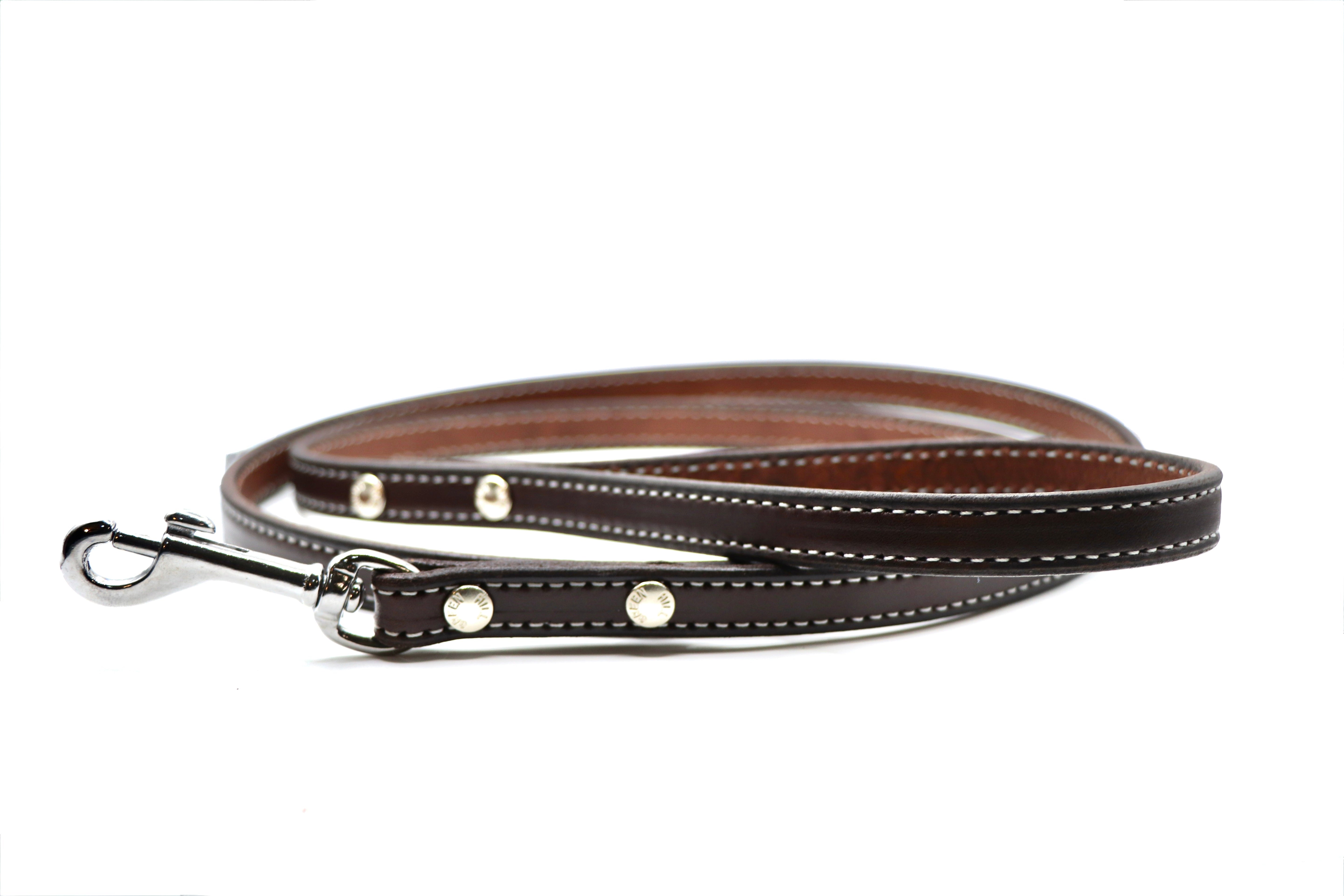 Remarkable Leather Goods Stitched Dog Leash - Remarkable Leather Goods - Equiluxe Tack