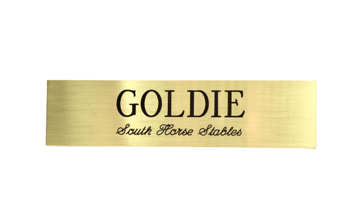 Remarkable Leather Goods Traditional Brass Stall Plate - Remarkable Leather Goods - Equiluxe Tack