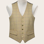 R.J. Classics Men's Cheshire Hunt Vest - Beige Tattersall - R.J. Classics - Equiluxe Tack