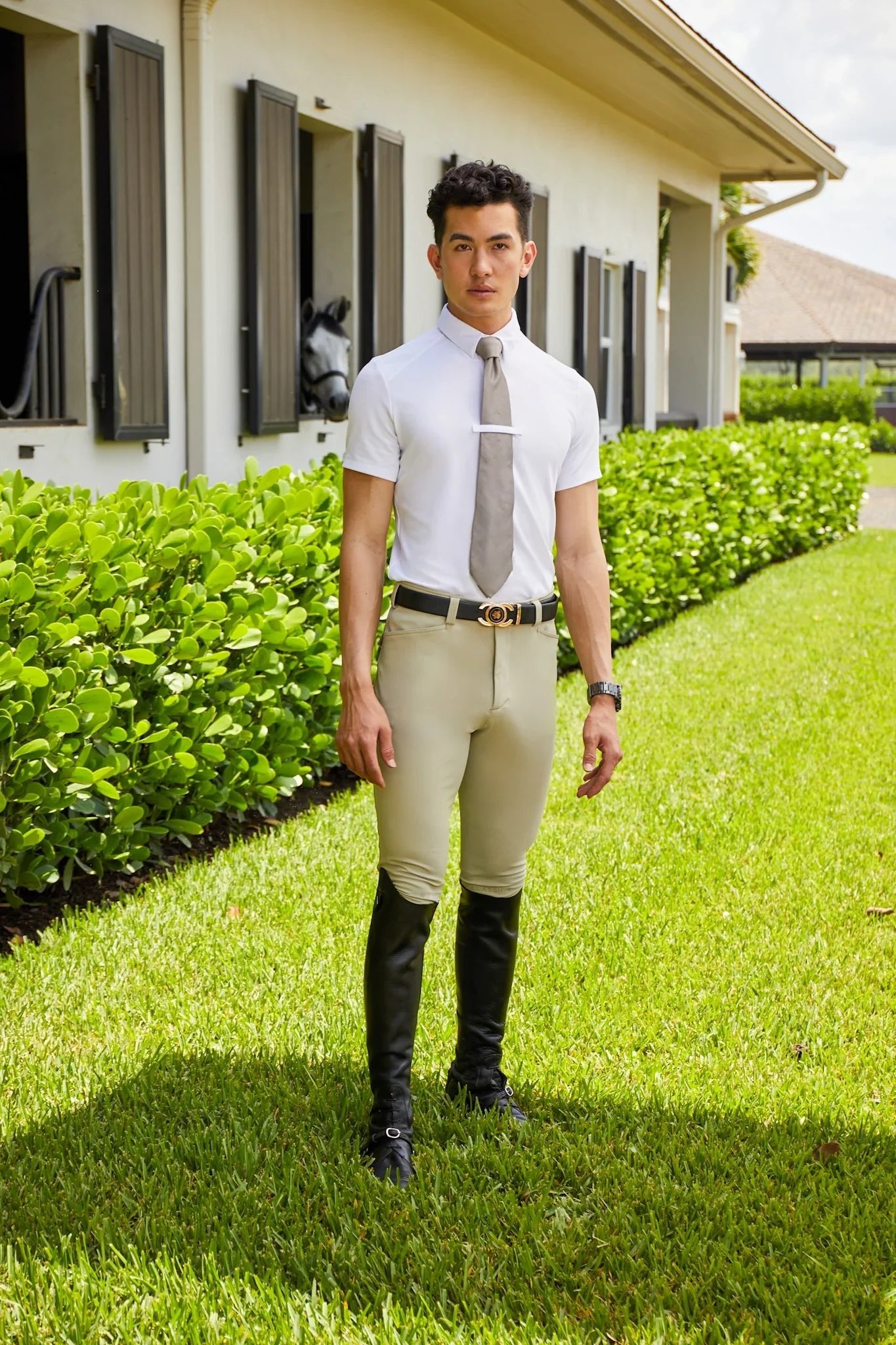 R.J. Classics Tyler Men's Show Shirt - White - R.J. Classics - Equiluxe Tack