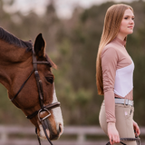 The Proper Fox Mockneck Colorblock White & Sand