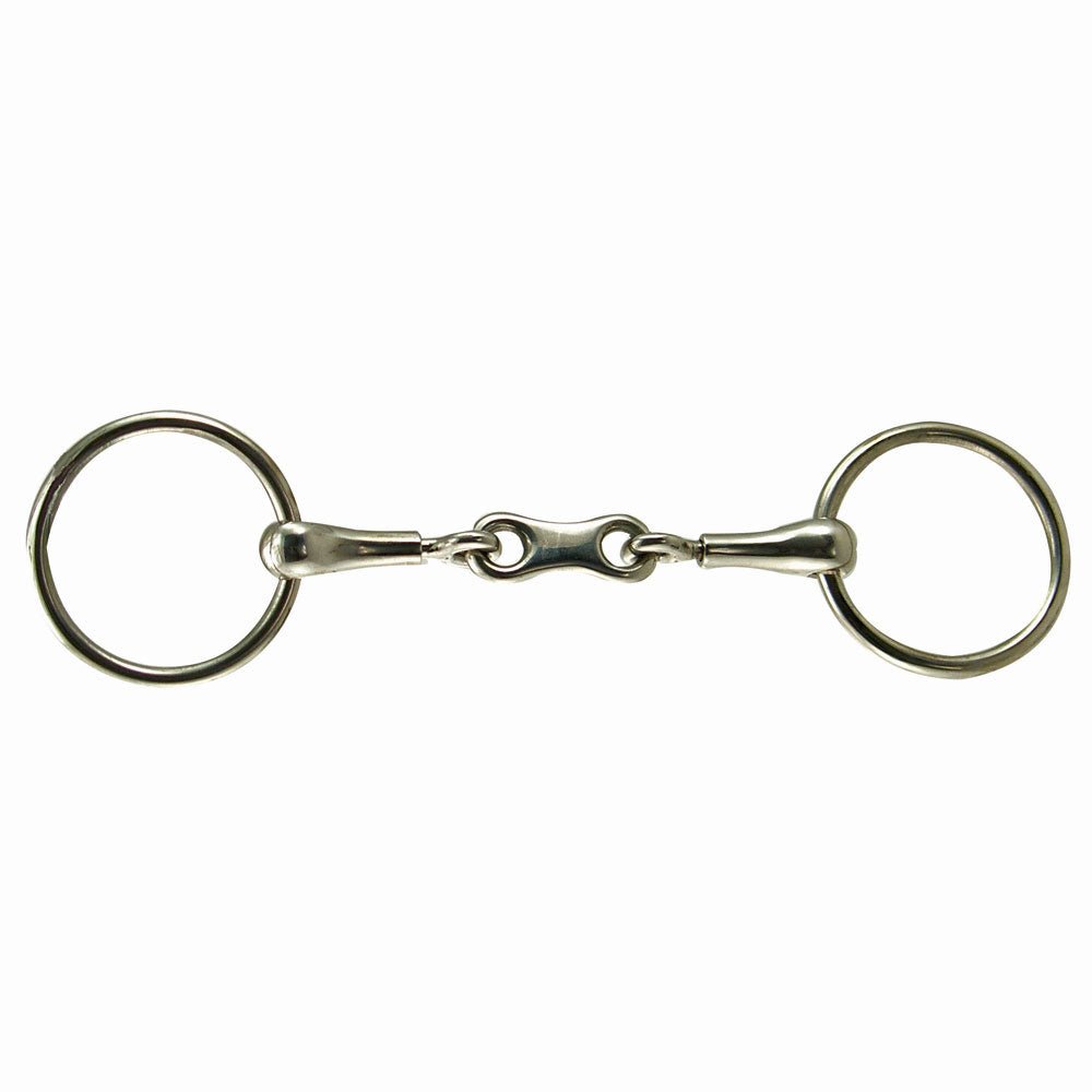 Robart Pinchless Stainless Steel Loose Ring French Link Snaffle Bit 5" - Equiluxe Tack - Equiluxe Tack