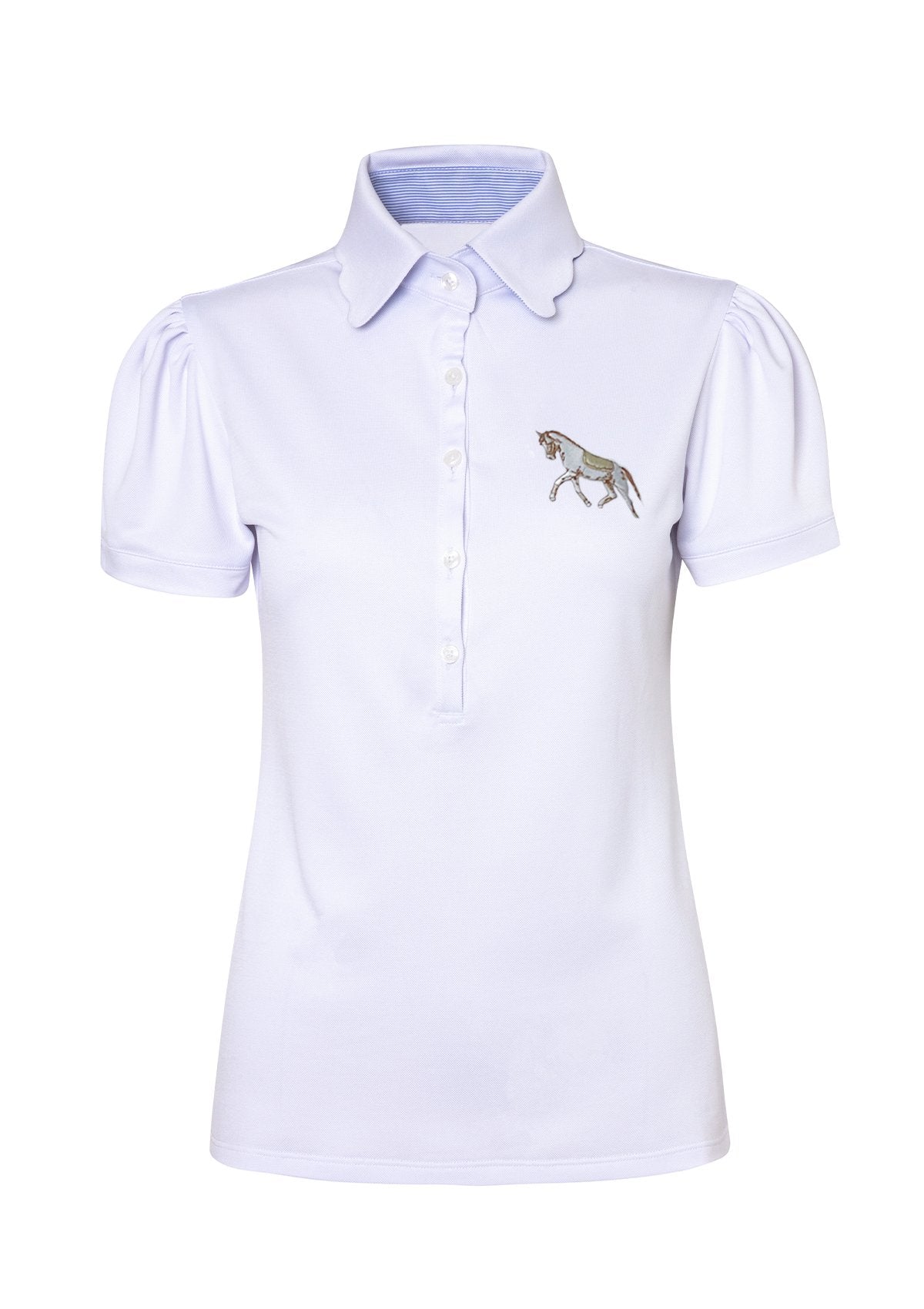 Rönner Acasia Horse Polo - Shirt | Basic White | High Tech - Rönner - Equiluxe Tack