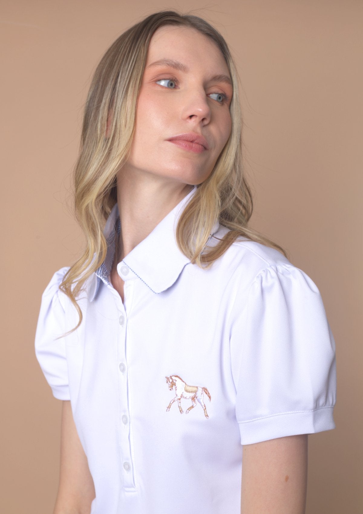 Rönner Acasia Horse Polo - Shirt | Basic White | High Tech - Rönner - Equiluxe Tack