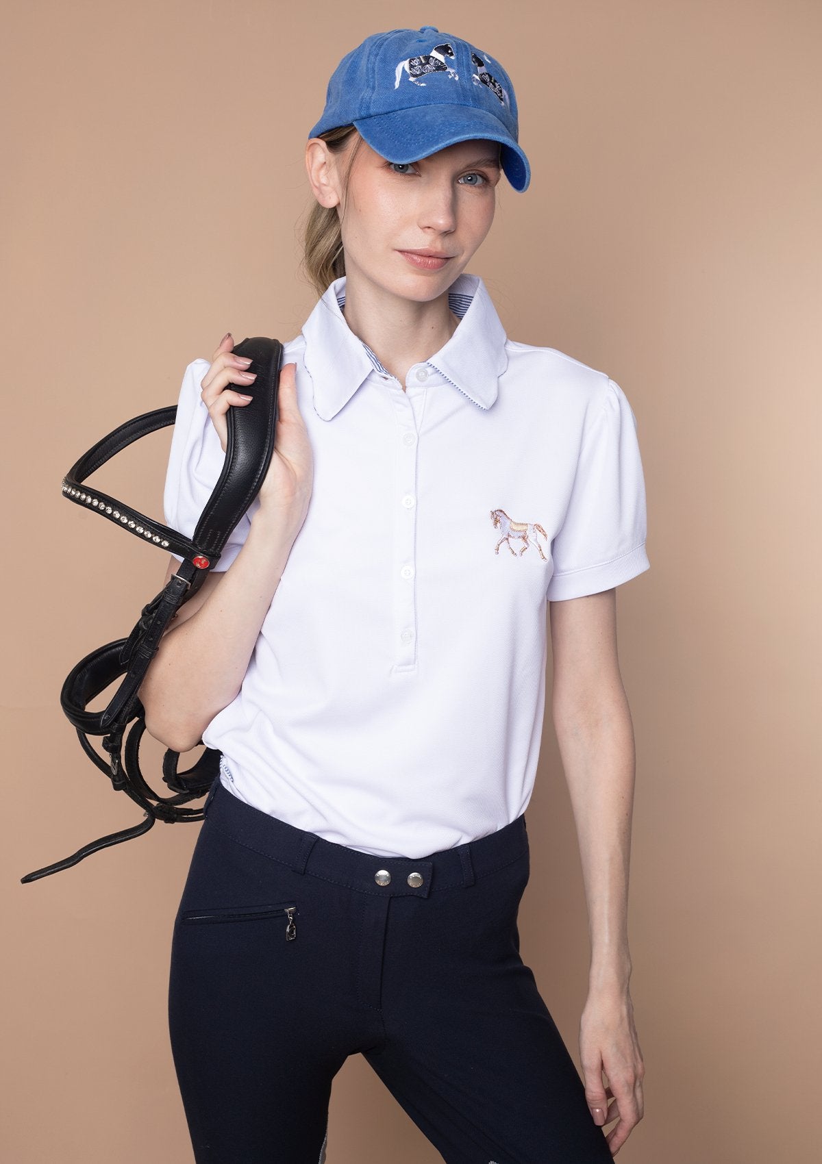 Rönner Acasia Horse Polo - Shirt | Basic White | High Tech - Rönner - Equiluxe Tack