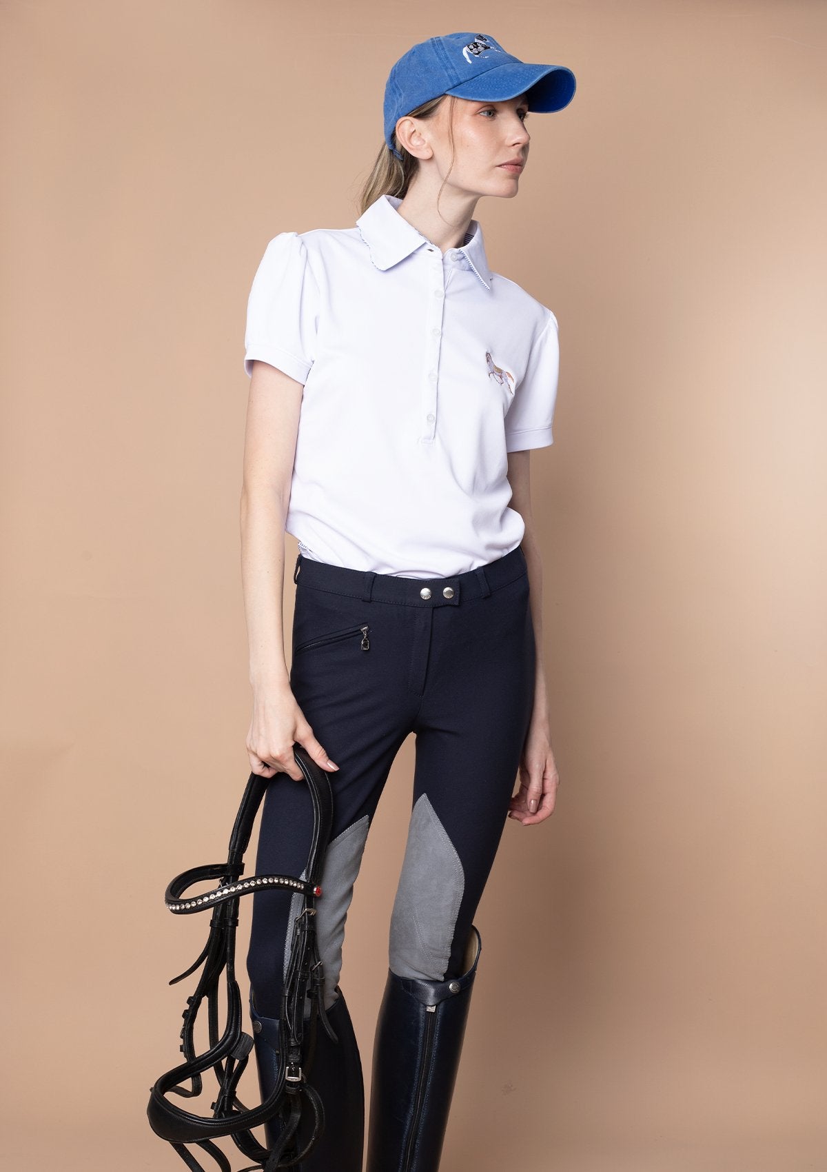 Rönner Acasia Horse Polo - Shirt | Basic White | High Tech - Rönner - Equiluxe Tack