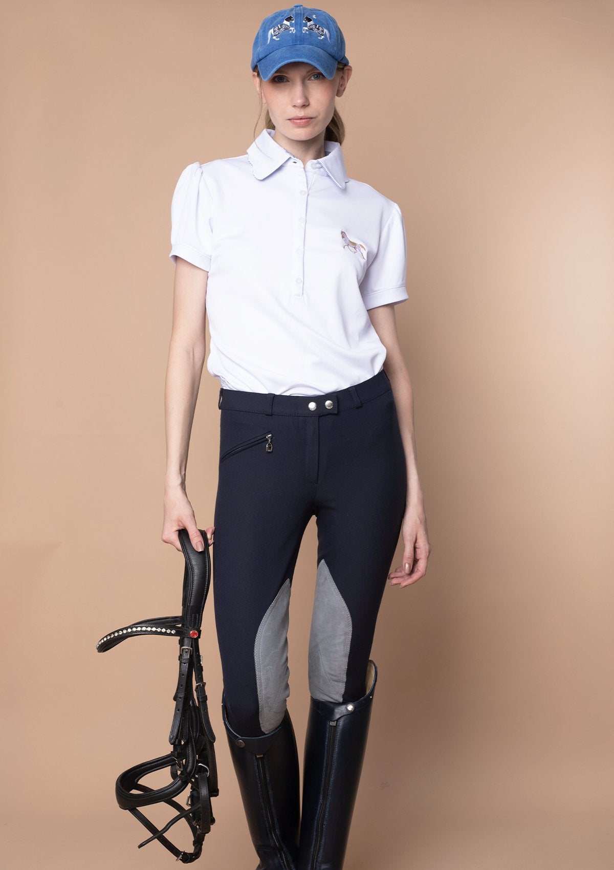 Rönner Acasia Horse Polo - Shirt | Basic White | High Tech - Rönner - Equiluxe Tack