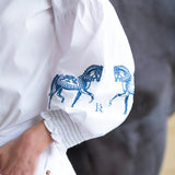 Rönner Annie Shirt Embroidered | White - Rönner - Equiluxe Tack