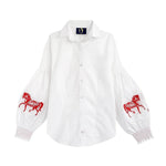 Rönner Annie Shirt Embroidered | White - Rönner - Equiluxe Tack