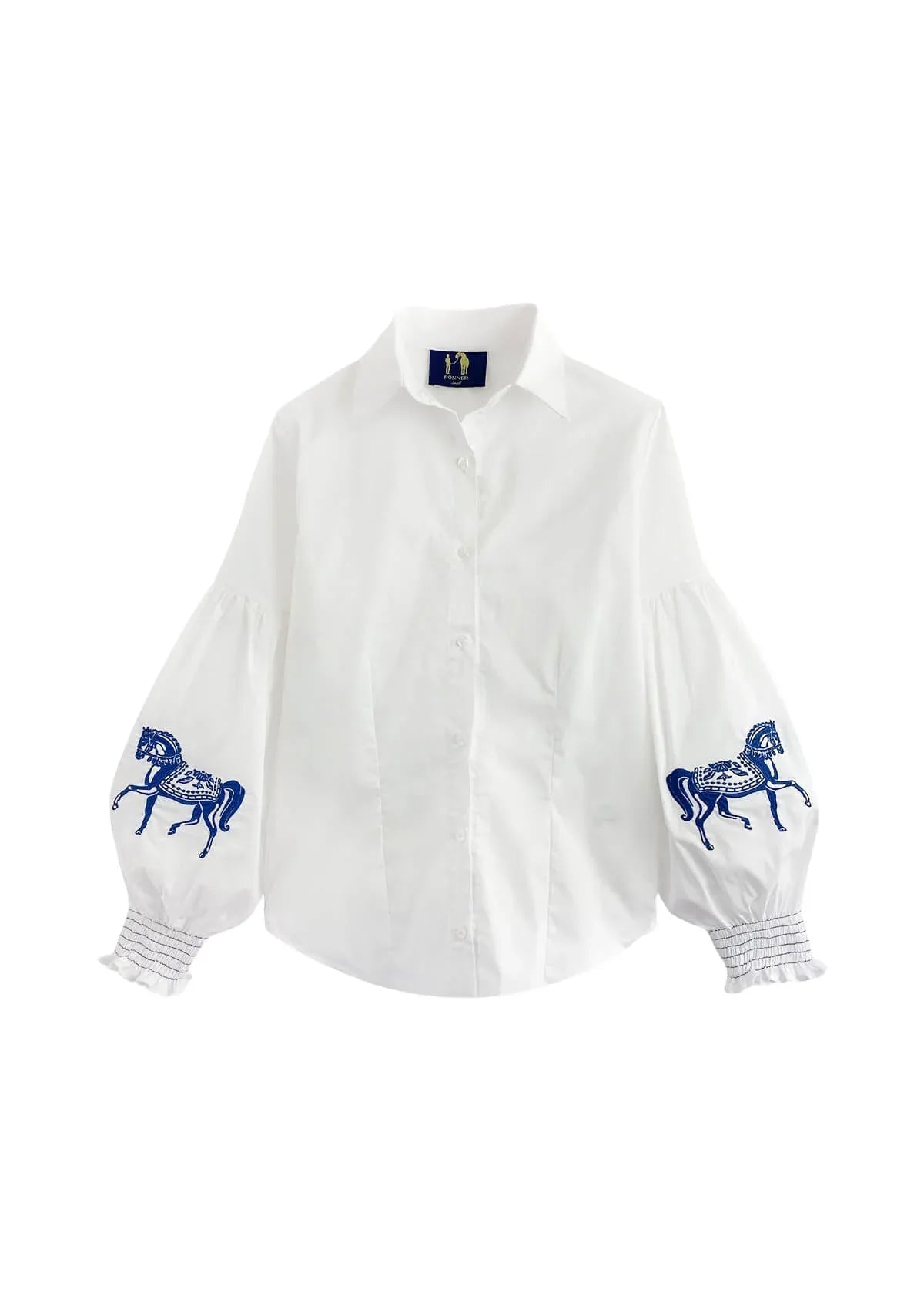 Rönner Annie Shirt Embroidered | White - Rönner - Equiluxe Tack
