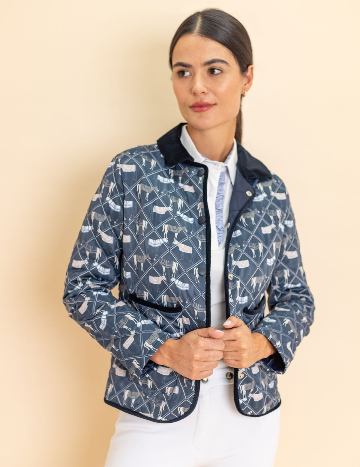 Ronner Barn Quilted Jacket | Victory Print Midnight - Rönner - Equiluxe Tack