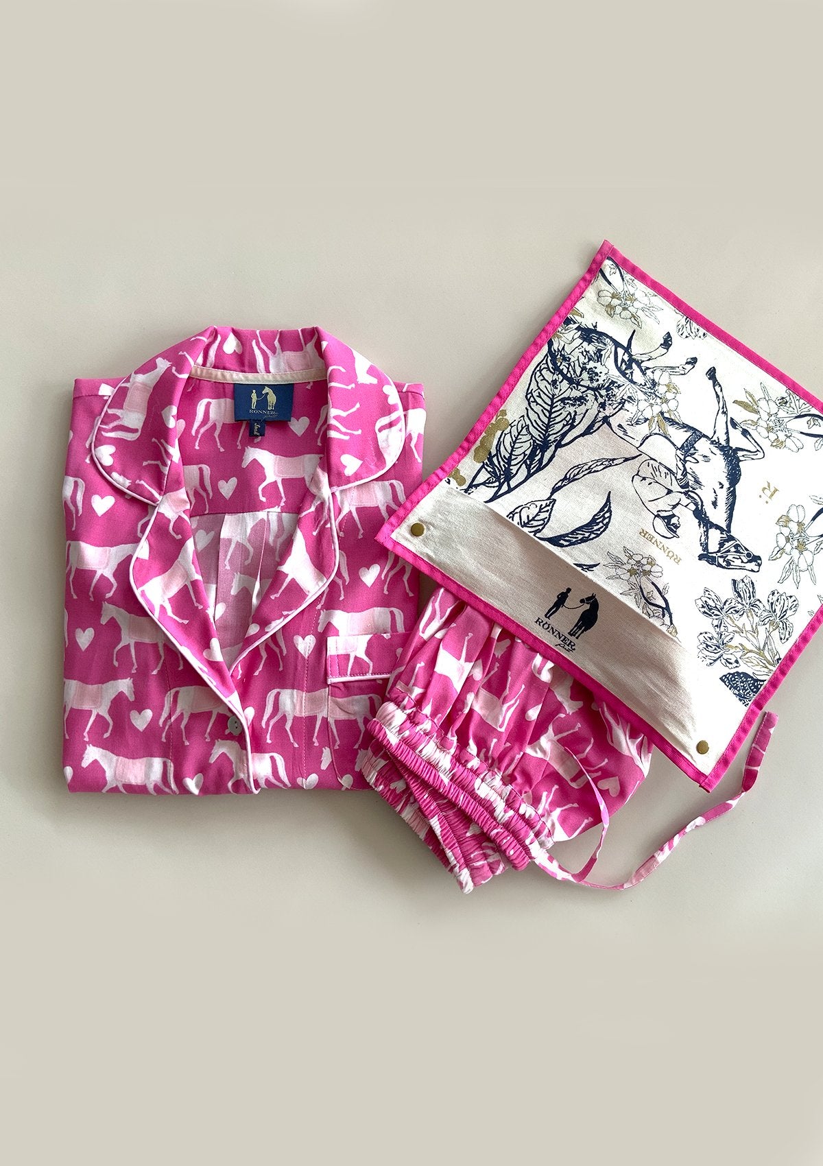 Rönner Be Mine PJ'S Set | Hot Pink | Equestrian Sleepwear Collection - Rönner - Equiluxe Tack