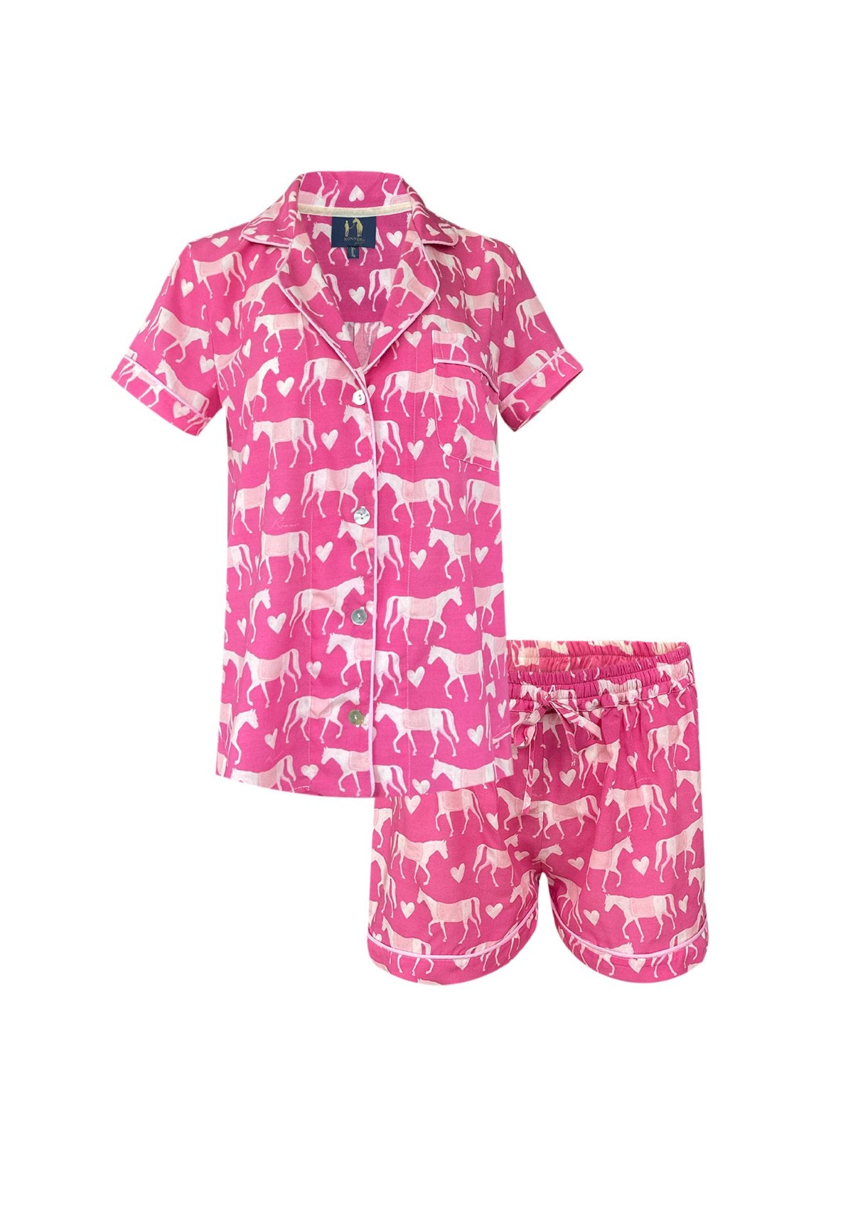 Rönner Be Mine Pj's Set Short Sleeve | Equestrian Sleepwear Collection - Rönner - Equiluxe Tack