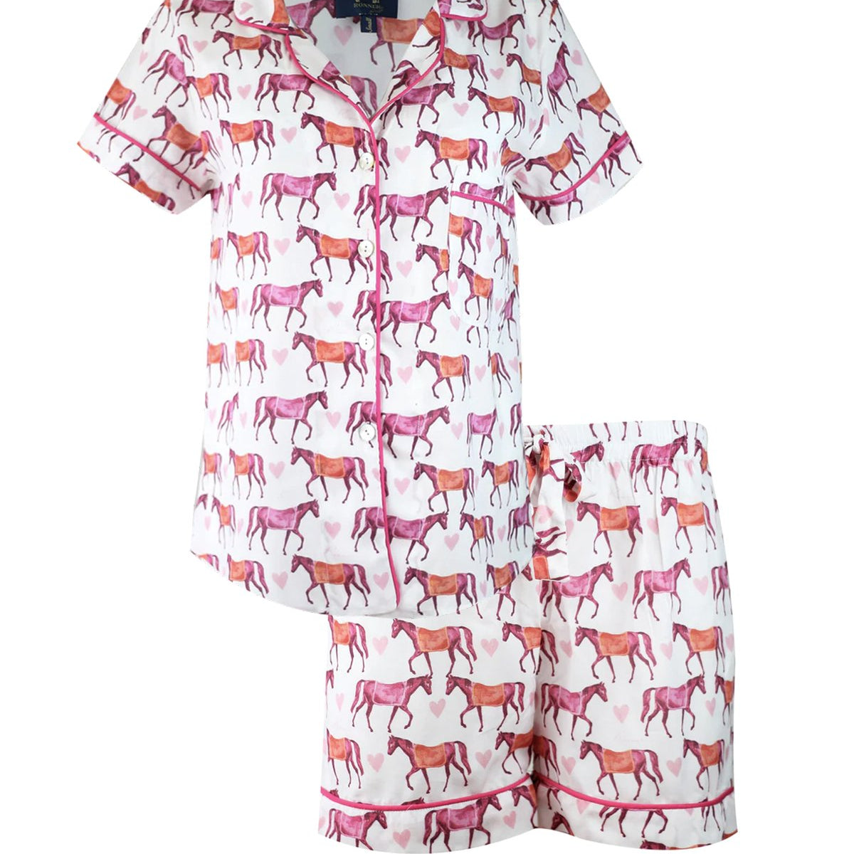 Rönner Be Mine Pj's Set Short Sleeve | Equestrian Sleepwear Collection - Rönner - Equiluxe Tack