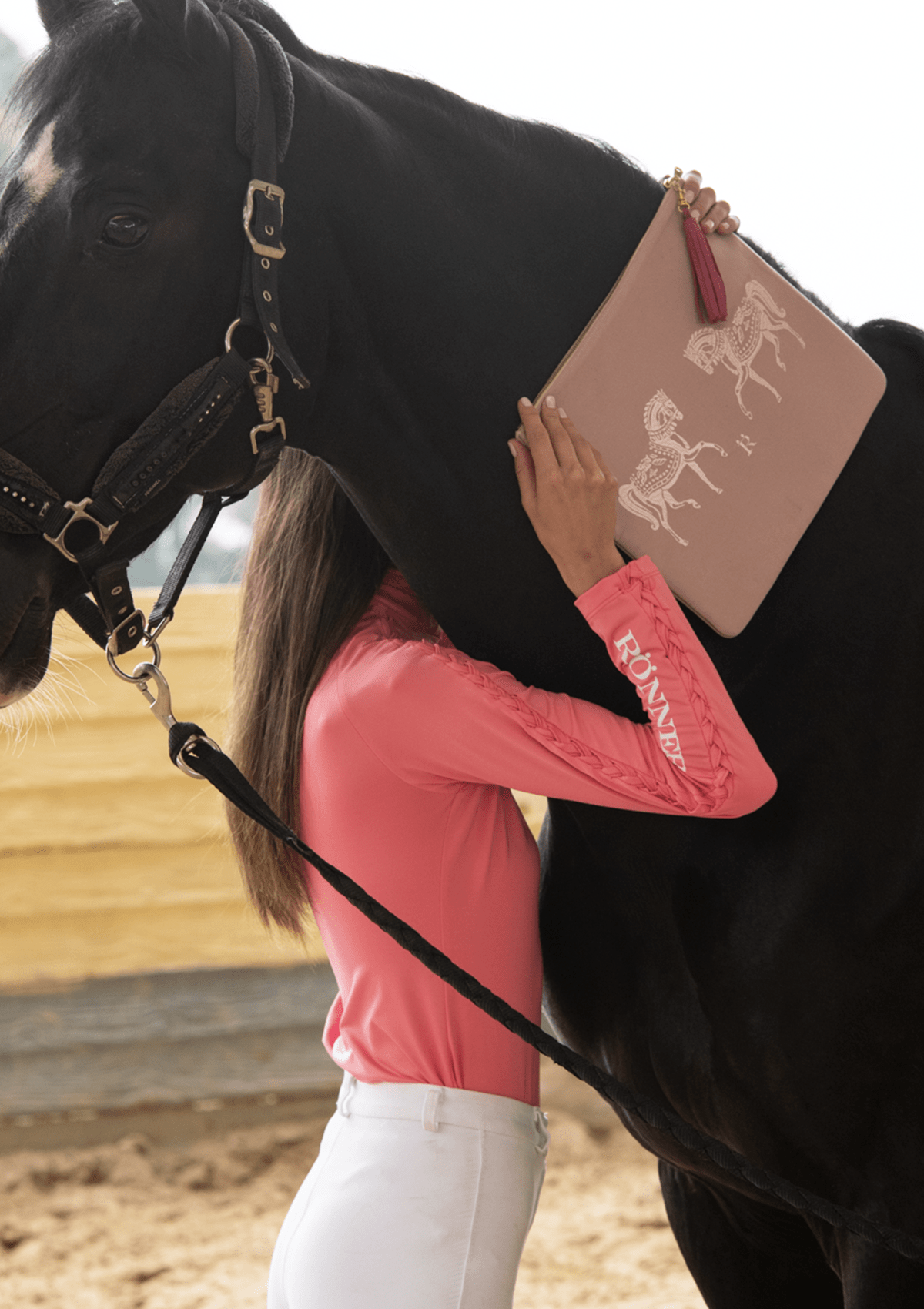 Ronner Braid Quarter Zip Long - Sleeve | Coral Blush - Rönner - Equiluxe Tack